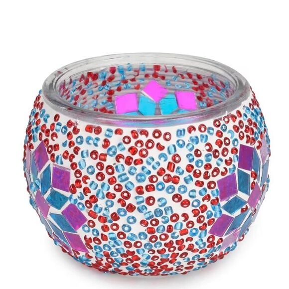 Red Turkish Mosaic Glass Table Lamp (Bulb Type E12) New - Picture 4 of 6